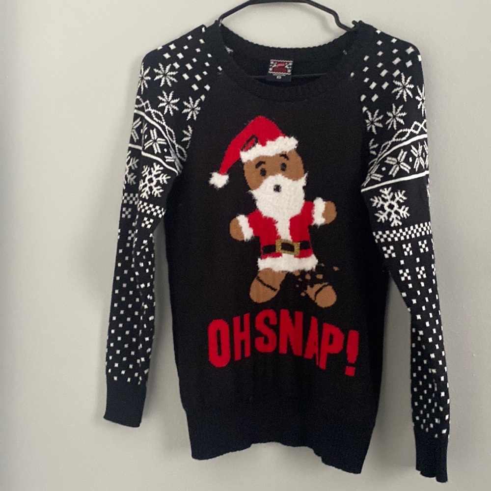 Oh snap gingerbread pullover sweater